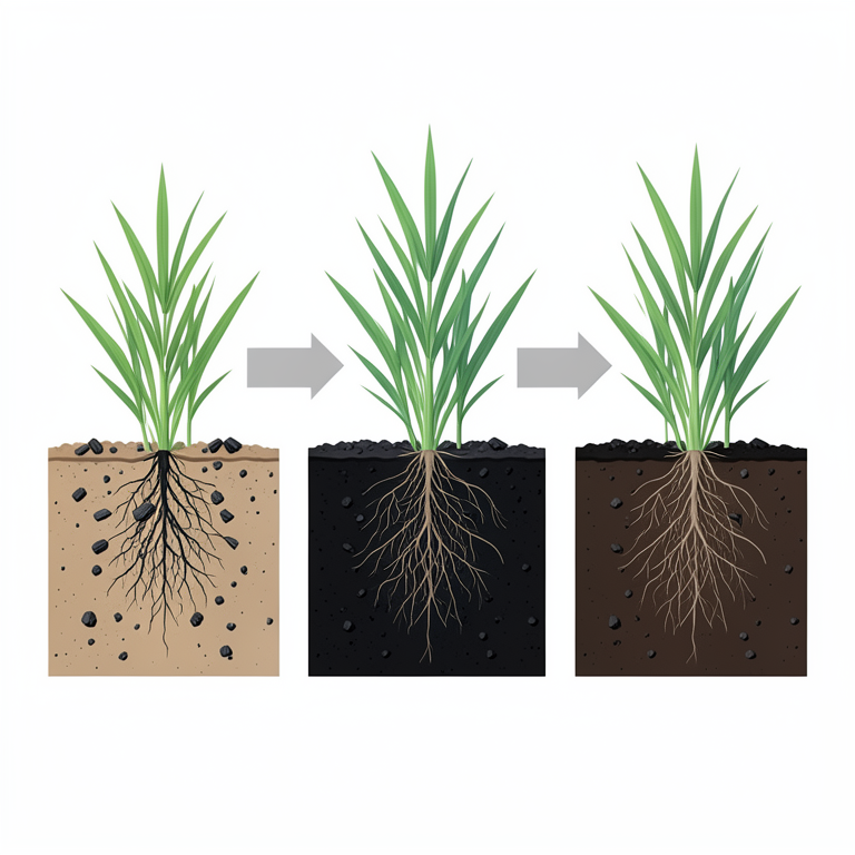 AI-generated conceptual illustration (rice plants in soil). It explains the idea and does not show study data.