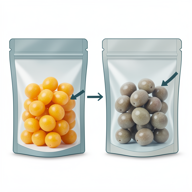 AI-generated conceptual illustration (Amla candy in plastic packaging). It explains the idea and does not show study data.