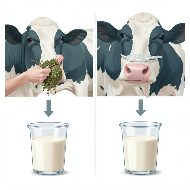 AI-generated conceptual illustration (crossbred dairy cattle). It explains the idea and does not show study data.