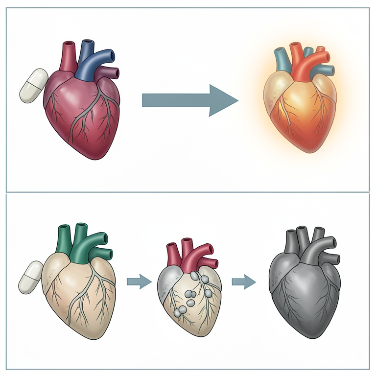 AI-generated conceptual illustration (human heart). It explains the idea and does not show study data.
