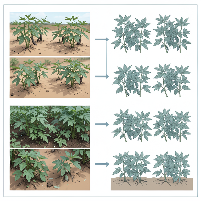 AI-generated conceptual illustration (groundnut plants). It explains the idea and does not show study data.