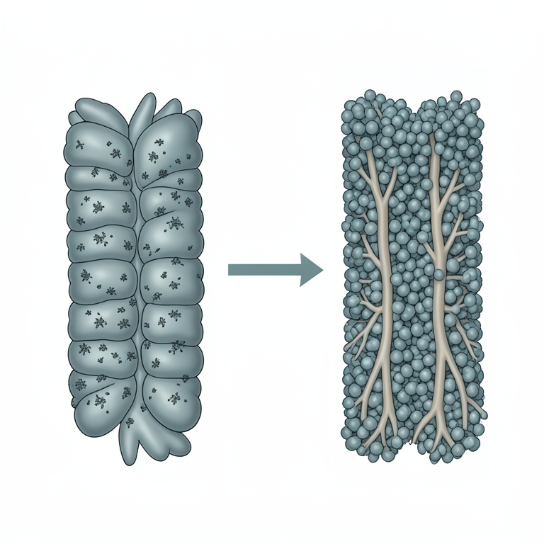 AI-generated conceptual illustration (broiler chicken intestinal tissue). It explains the idea and does not show study data.