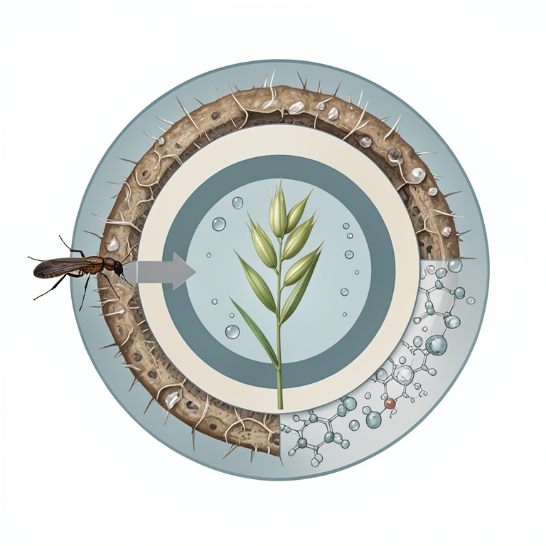 AI-generated conceptual illustration (oat plants). It explains the idea and does not show study data.