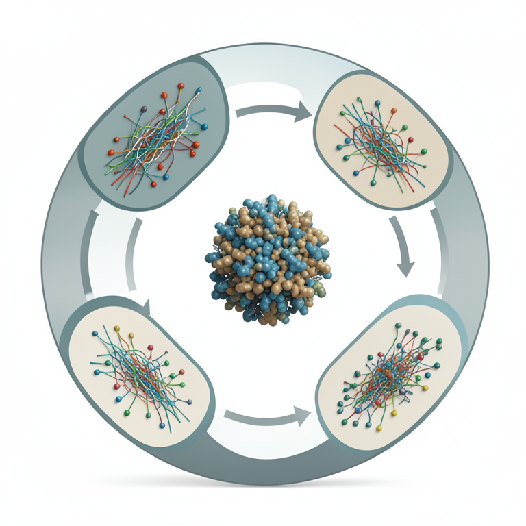 AI-generated conceptual illustration (single-stranded DNA sequences and a target protein molecule). It explains the idea and does not show study data.