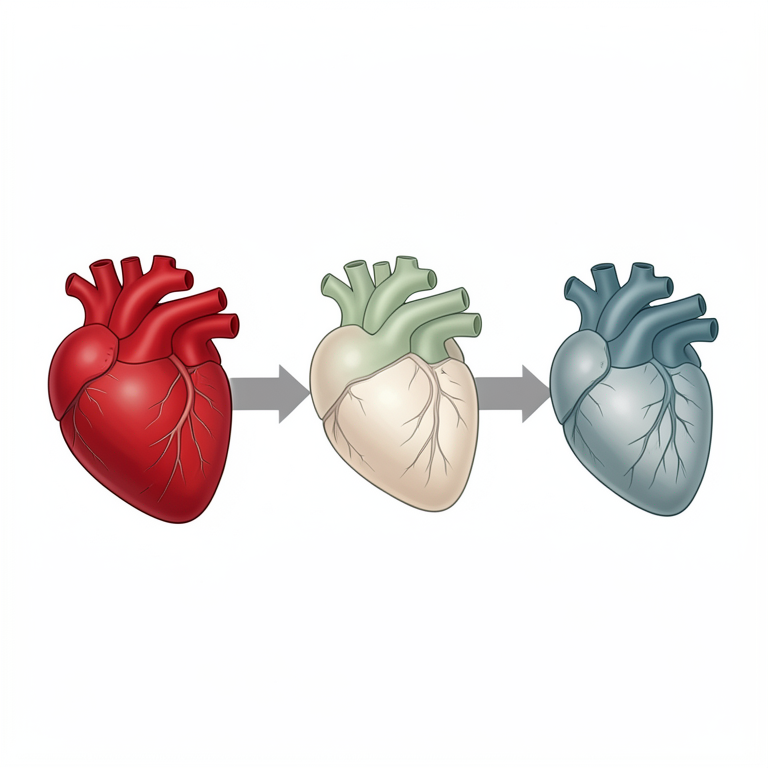AI-generated conceptual illustration (human heart). It explains the idea and does not show study data.