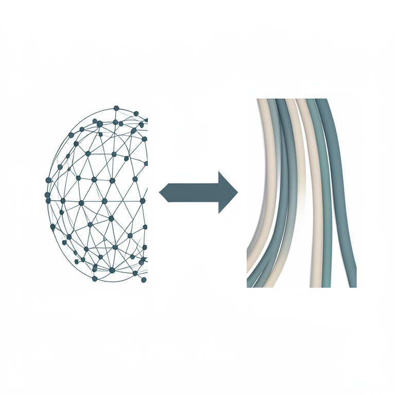 AI-generated conceptual illustration (Abstract geometric representation of a topological flow on a compact manifold). It explains the idea and does not show study data.