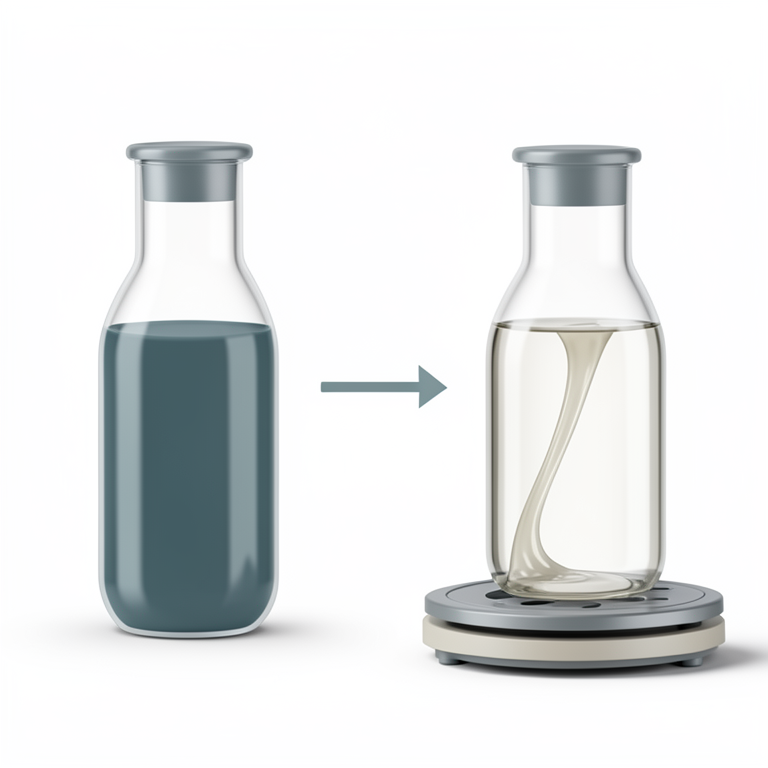 AI-generated conceptual illustration (Deep eutectic solvents in glass vials). It explains the idea and does not show study data.
