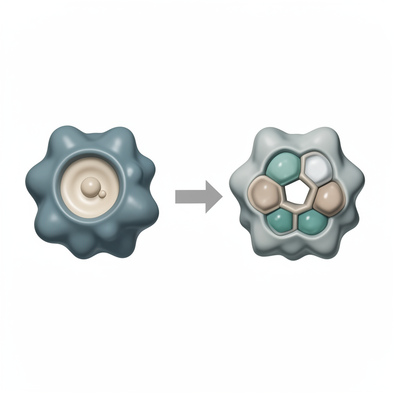 AI-generated conceptual illustration (Xanthine oxidase enzyme and flavonoid molecules). It explains the idea and does not show study data.