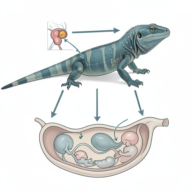 AI-generated conceptual illustration (Mexican lizard Sceloporus grammicus). It explains the idea and does not show study data.