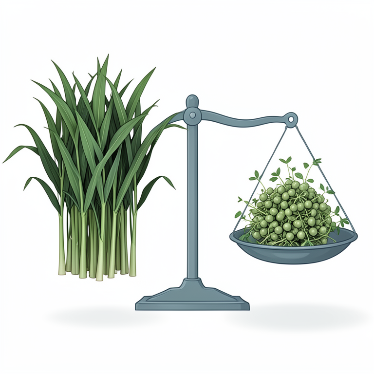 AI-generated conceptual illustration (sprouted maize and cowpea fodder). It explains the idea and does not show study data.