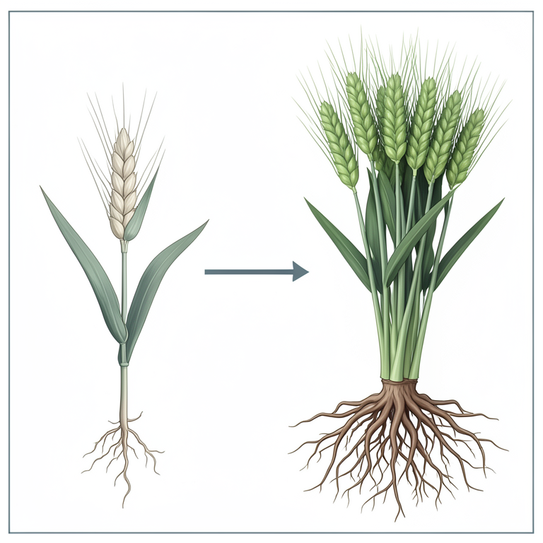 AI-generated conceptual illustration (wheat plants). It explains the idea and does not show study data.