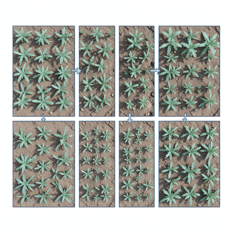 AI-generated conceptual illustration (amaranth plants (Amaranthus hypochondriacus L.)). It explains the idea and does not show study data.