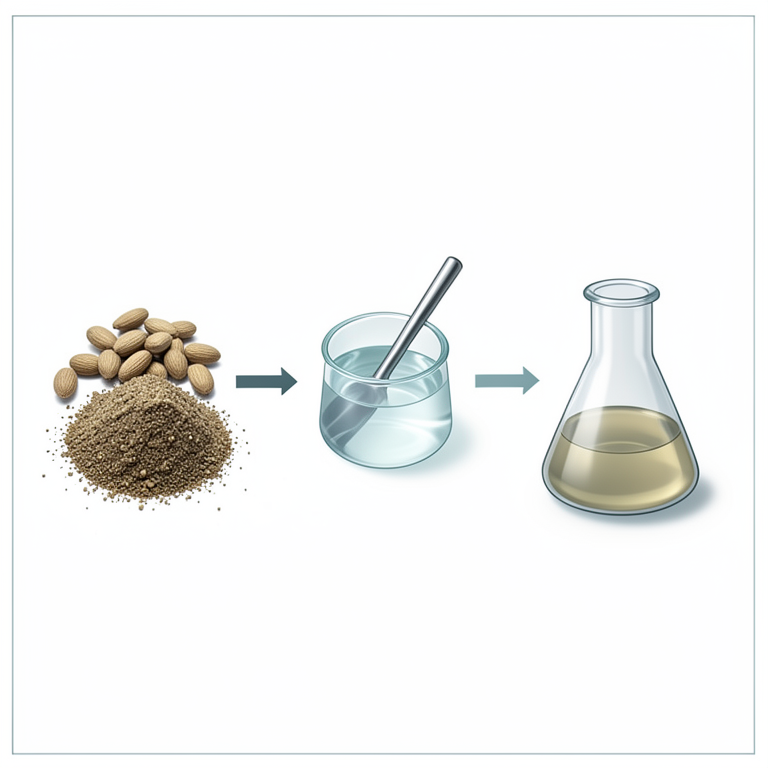 AI-generated conceptual illustration (Moringa oleifera seeds). It explains the idea and does not show study data.