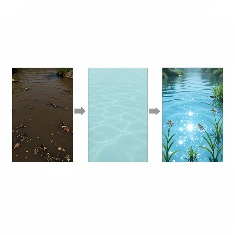 AI-generated conceptual illustration (The Ganga River in India). It explains the idea and does not show study data.