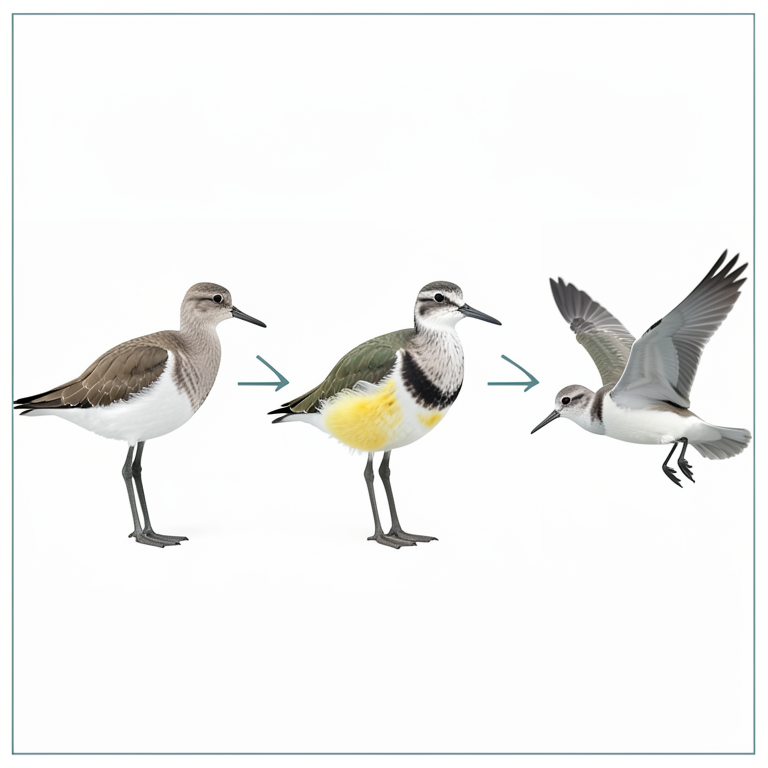 AI-generated conceptual illustration (Bar-tailed Godwits). It explains the idea and does not show study data.
