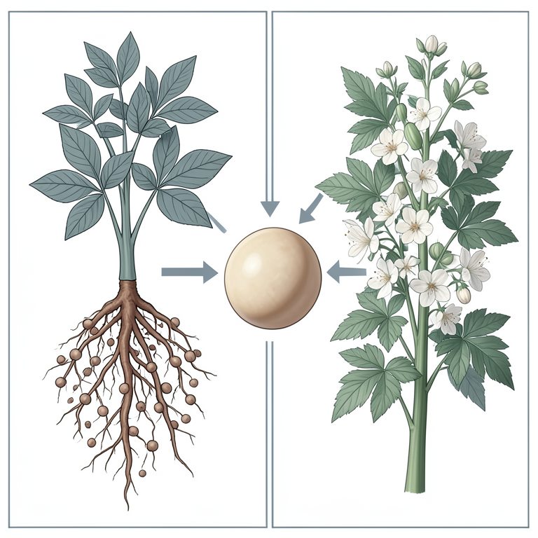 AI-generated conceptual illustration (chickpea plants). It explains the idea and does not show study data.