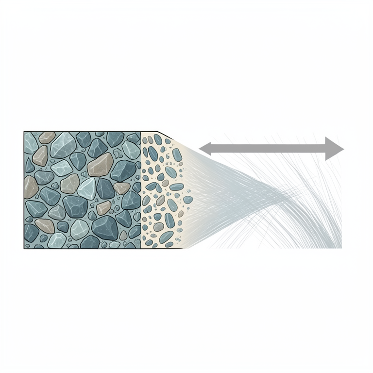 AI-generated conceptual illustration (metamorphic rock in a continental shear zone). It explains the idea and does not show study data.