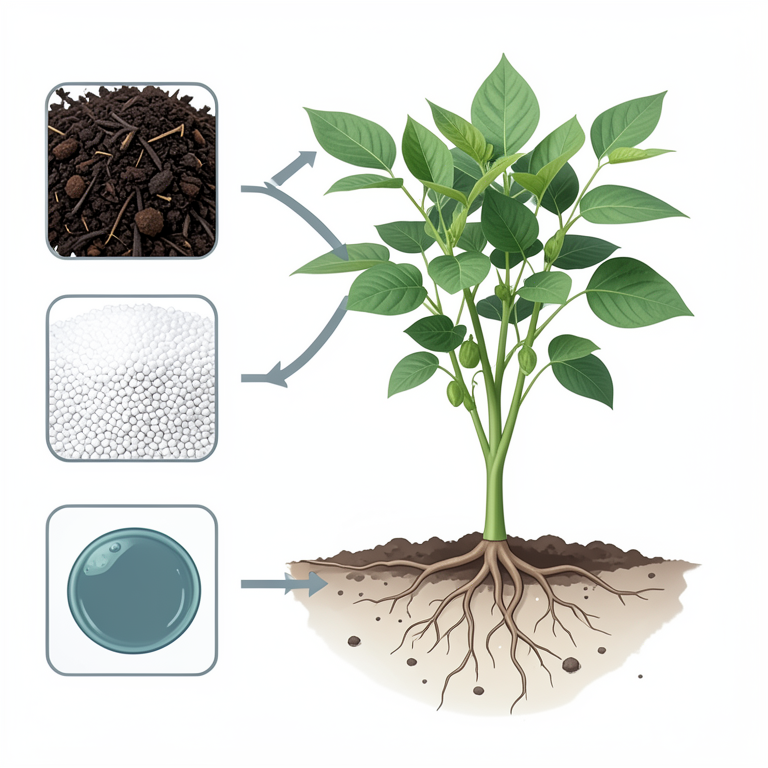 AI-generated conceptual illustration (summer green gram plants (Vigna radiata L.)). It explains the idea and does not show study data.