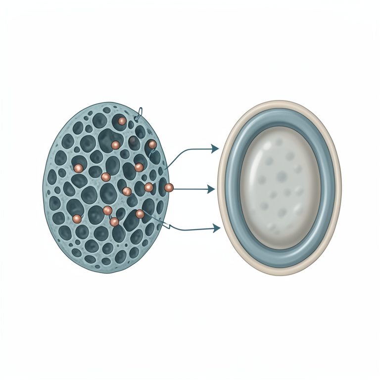 AI-generated conceptual illustration (Staphylococcus aureus and Escherichia coli bacteria with copper nanoparticles). It explains the idea and does not show study data.