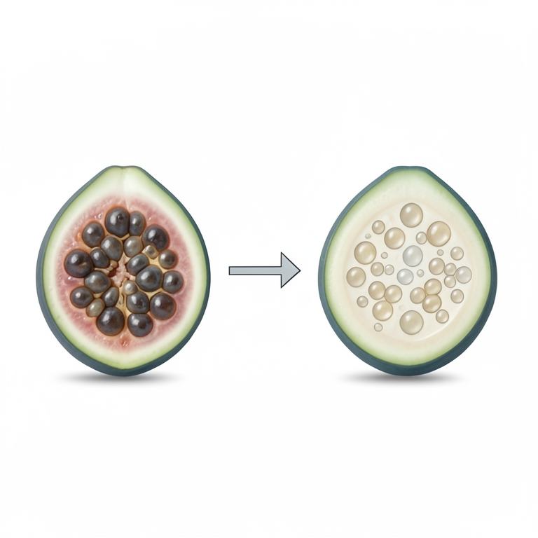 AI-generated conceptual illustration (guava-based fruit bars). It explains the idea and does not show study data.