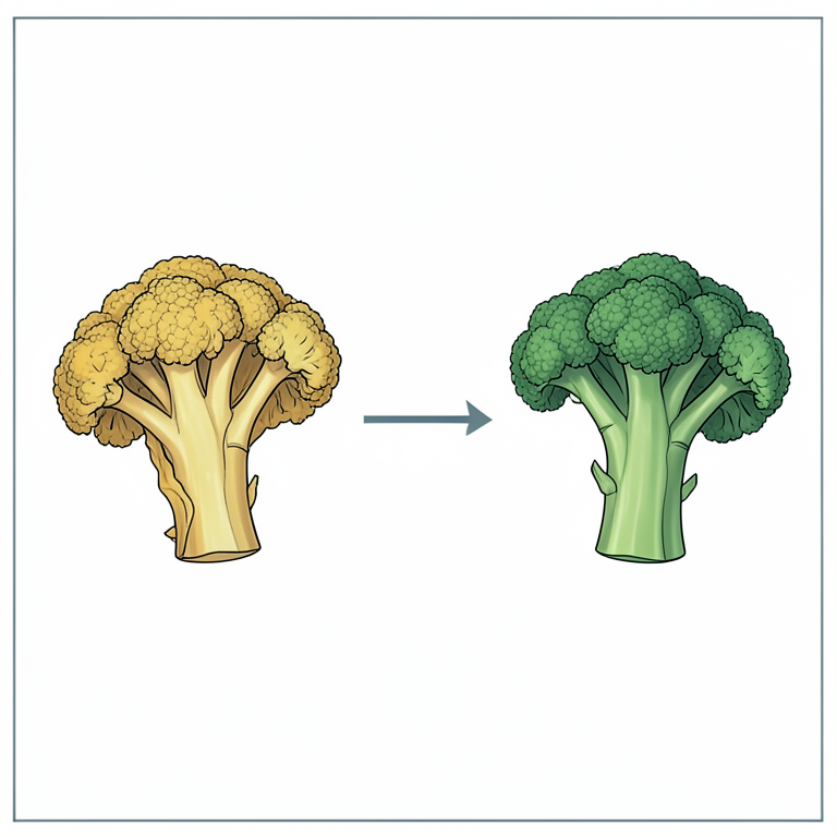 AI-generated conceptual illustration (broccoli florets). It explains the idea and does not show study data.