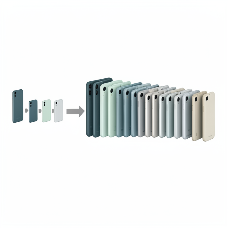 AI-generated conceptual illustration (mobile phone handsets). It explains the idea and does not show study data.