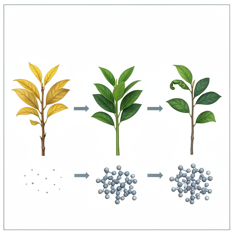 AI-generated conceptual illustration (Camellia sinensis plants). It explains the idea and does not show study data.
