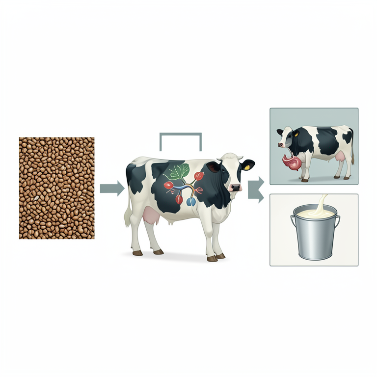 AI-generated conceptual illustration (Pluriparous dairy cows). It explains the idea and does not show study data.