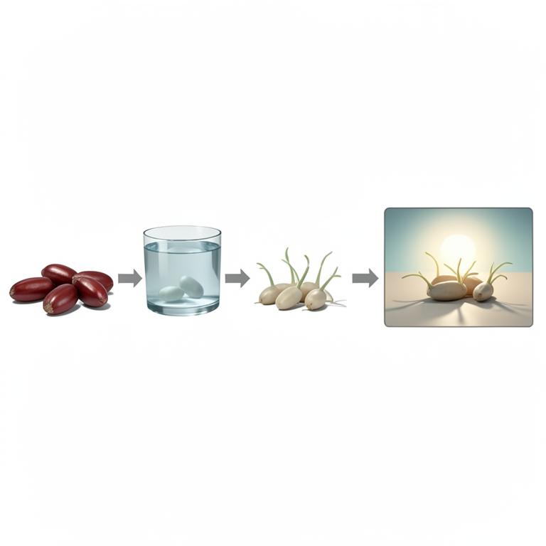 AI-generated conceptual illustration (Njigari sorghum grains). It explains the idea and does not show study data.