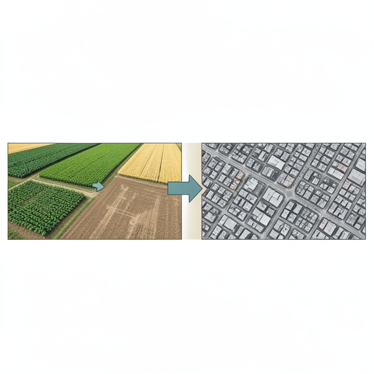AI-generated conceptual illustration (Satellite-view landscape of Jhajjar district, Haryana). It explains the idea and does not show study data.