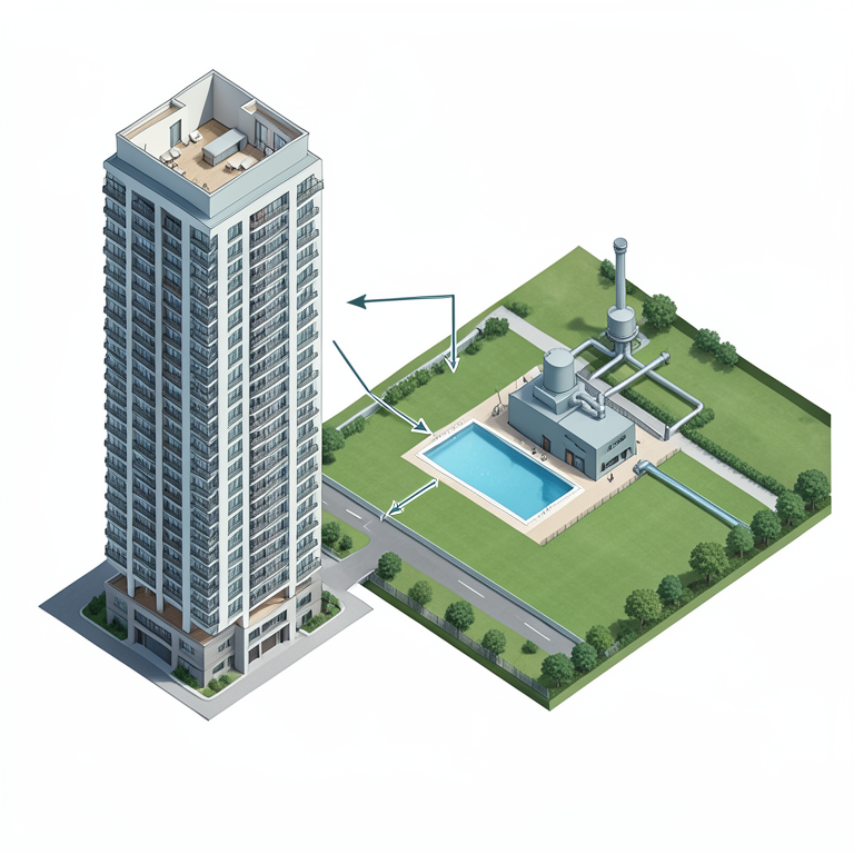 AI-generated conceptual illustration (A luxury gated residential complex in Gurugram). It explains the idea and does not show study data.