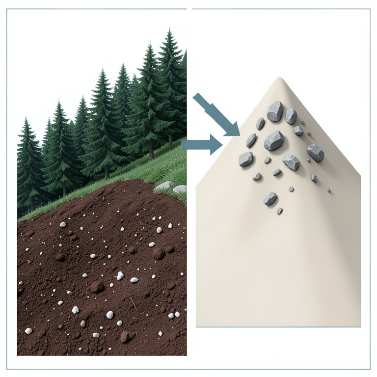 AI-generated conceptual illustration (Uludağ fir trees (Abies nordmanniana) on a mountain slope). It explains the idea and does not show study data.