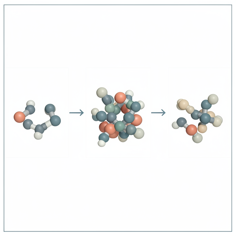 AI-generated conceptual illustration (copper ions and sulphanilamide molecules in an aqueous solution). It explains the idea and does not show study data.