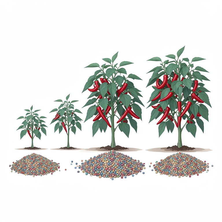 AI-generated conceptual illustration (chilli plants (Capsicum annum L.)). It explains the idea and does not show study data.