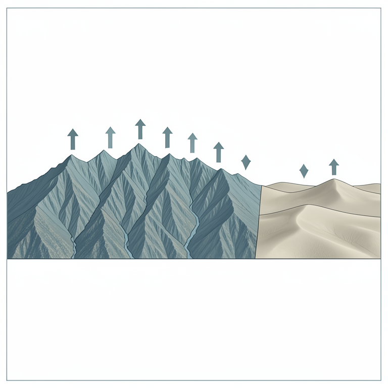 AI-generated conceptual illustration (Atlas Mountain foothills and river valleys). It explains the idea and does not show study data.