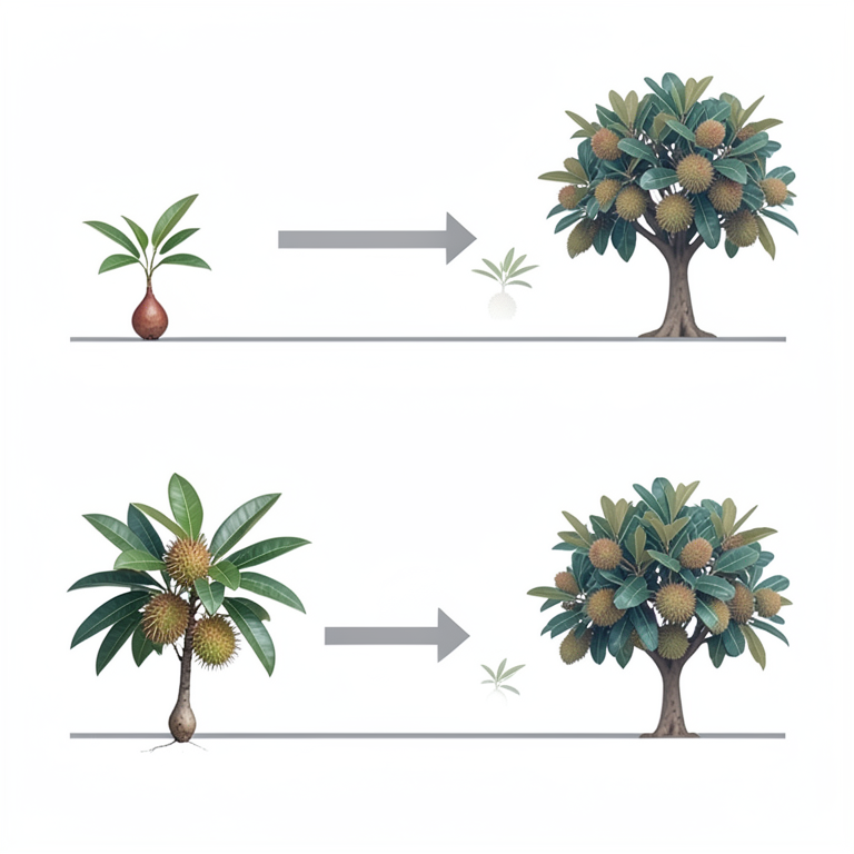 AI-generated conceptual illustration (rambutan plants). It explains the idea and does not show study data.
