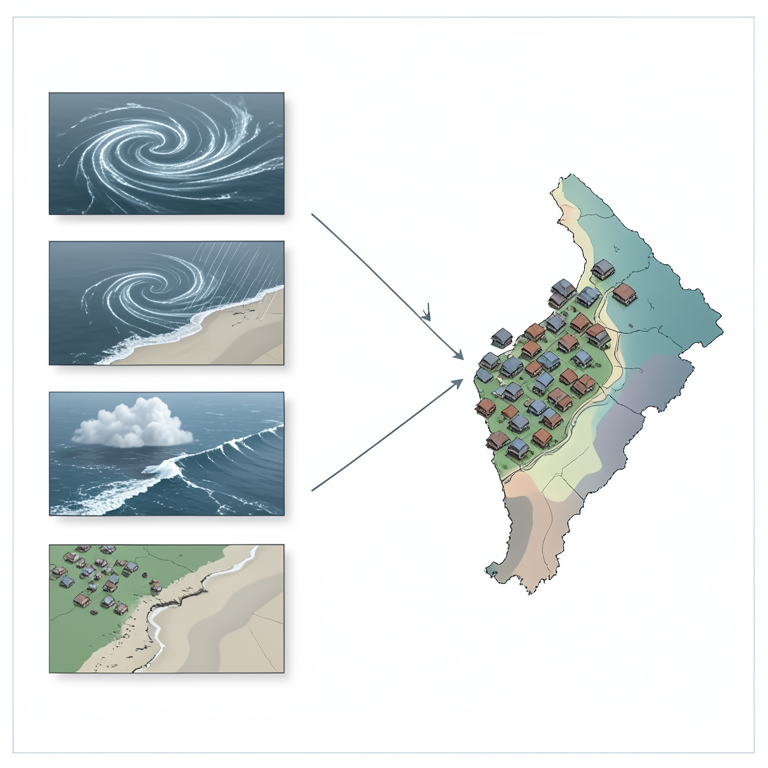 AI-generated conceptual illustration (The Bay of Bengal coastline). It explains the idea and does not show study data.