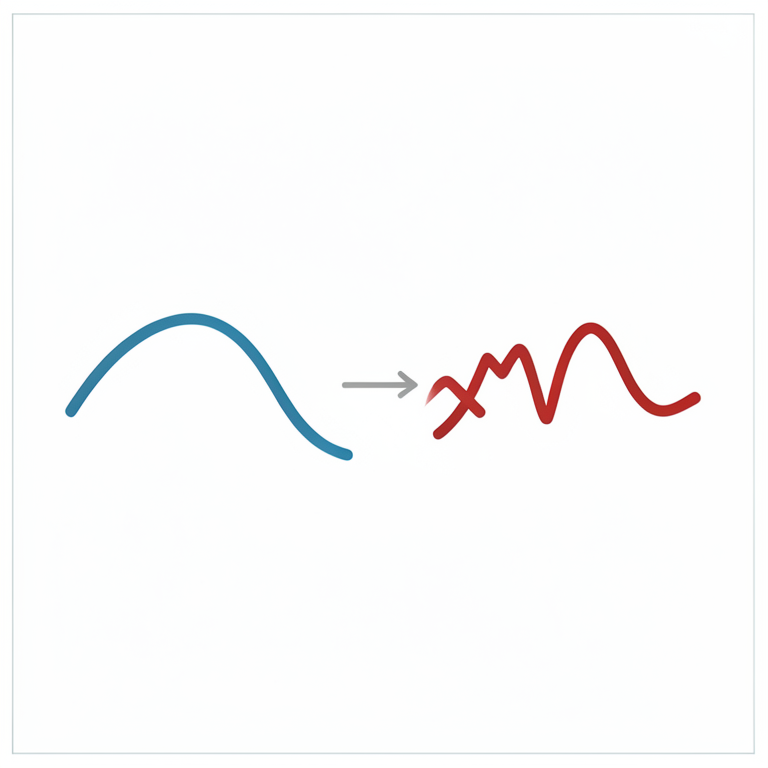 AI-generated conceptual illustration (A geometric representation of a mathematical function curve). It explains the idea and does not show study data.