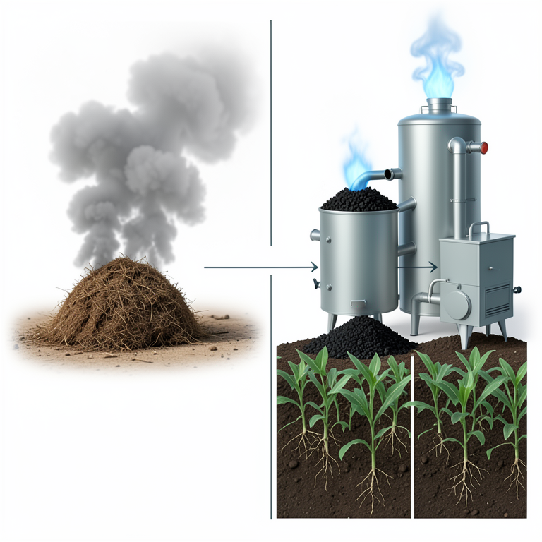 AI-generated conceptual illustration (cow dung and agricultural soil). It explains the idea and does not show study data.