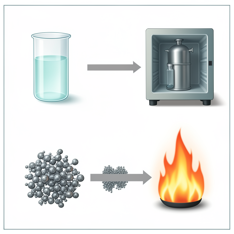 AI-generated conceptual illustration (metal oxide nanoclusters). It explains the idea and does not show study data.
