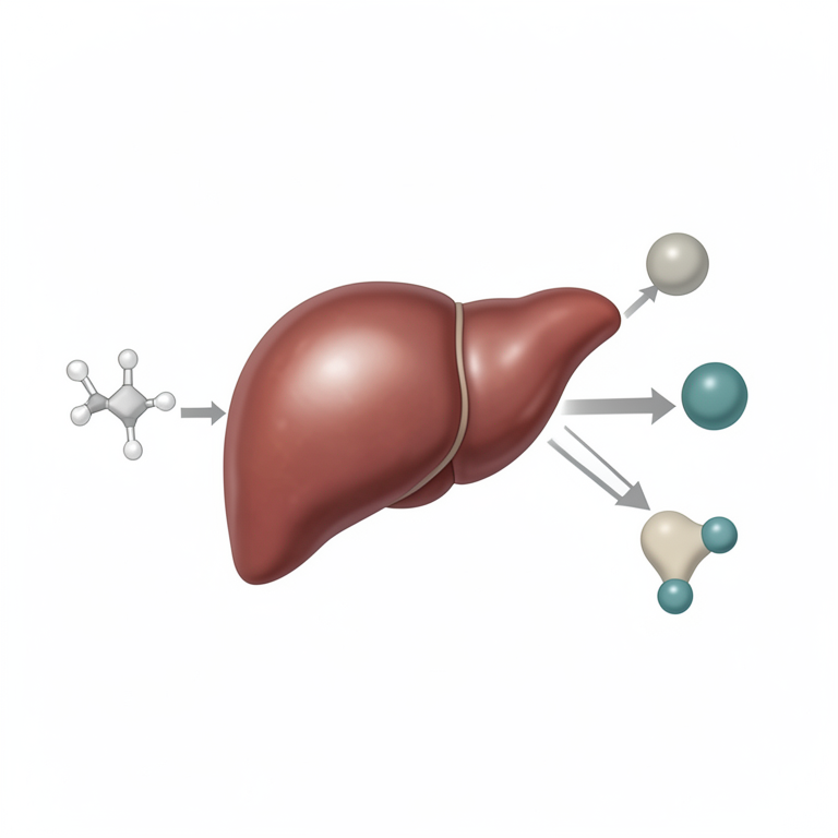 AI-generated conceptual illustration (human liver). It explains the idea and does not show study data.