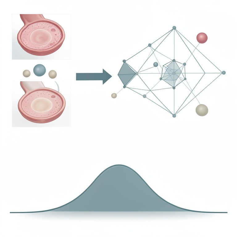 AI-generated conceptual illustration (breast cancer tissue biopsy samples). It explains the idea and does not show study data.