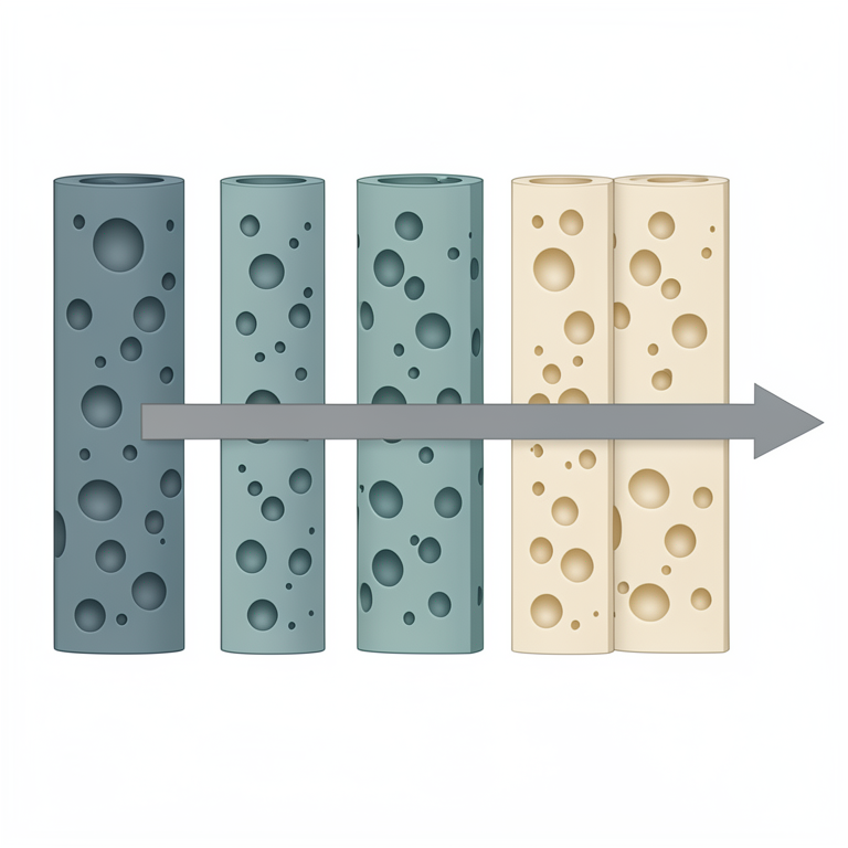 AI-generated conceptual illustration (slices of Swiss cheese). It explains the idea and does not show study data.