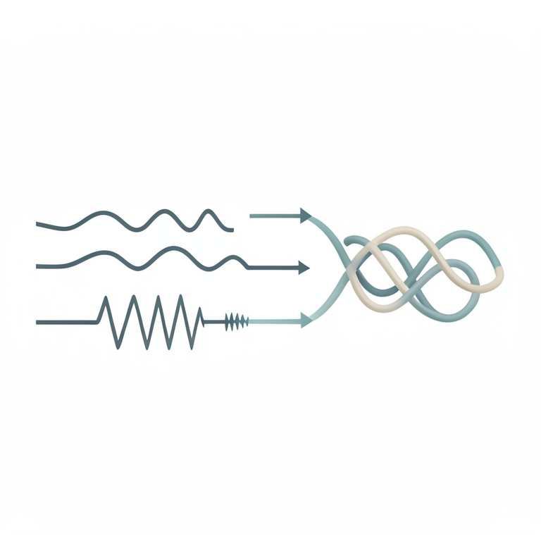 AI-generated conceptual illustration (A digital representation of a time-series data stream). It explains the idea and does not show study data.