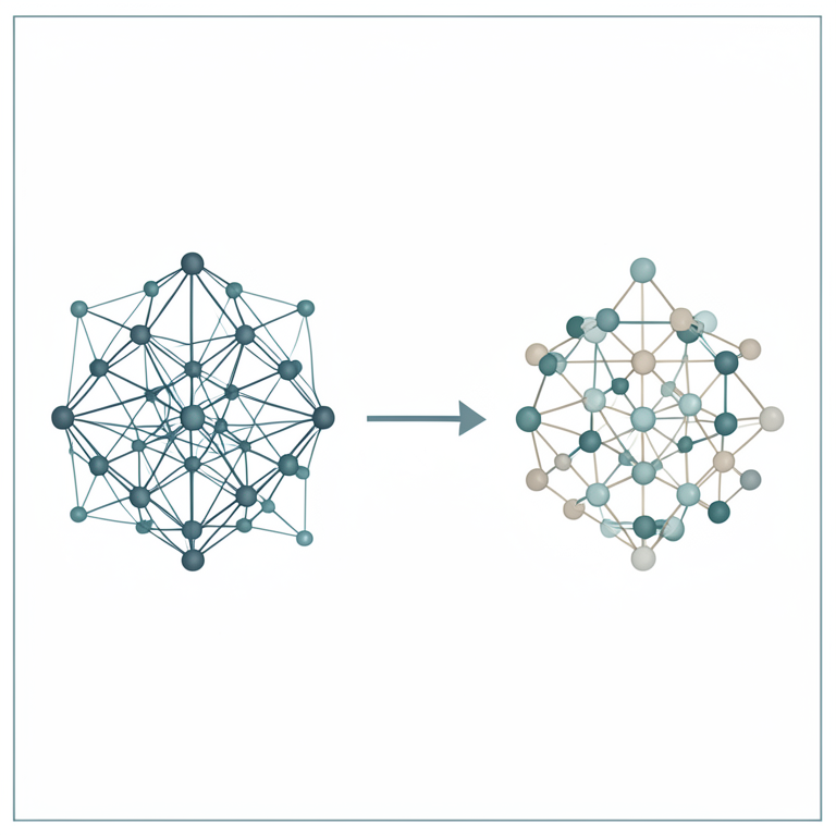 AI-generated conceptual illustration (Abstract mathematical group structures represented as geometric networks of nodes and edges). It explains the idea and does not show study data.