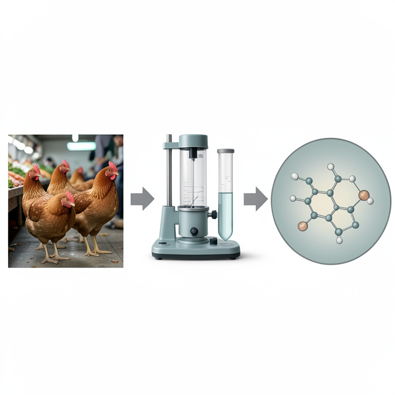 AI-generated conceptual illustration (broiler chickens). It explains the idea and does not show study data.