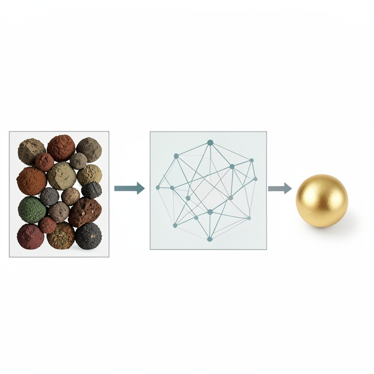 AI-generated conceptual illustration (Agricultural soil samples from farmland). It explains the idea and does not show study data.