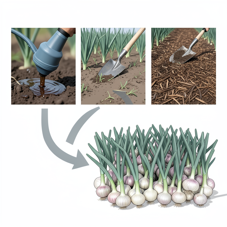 AI-generated conceptual illustration (Allium plants (onions and garlic)). It explains the idea and does not show study data.