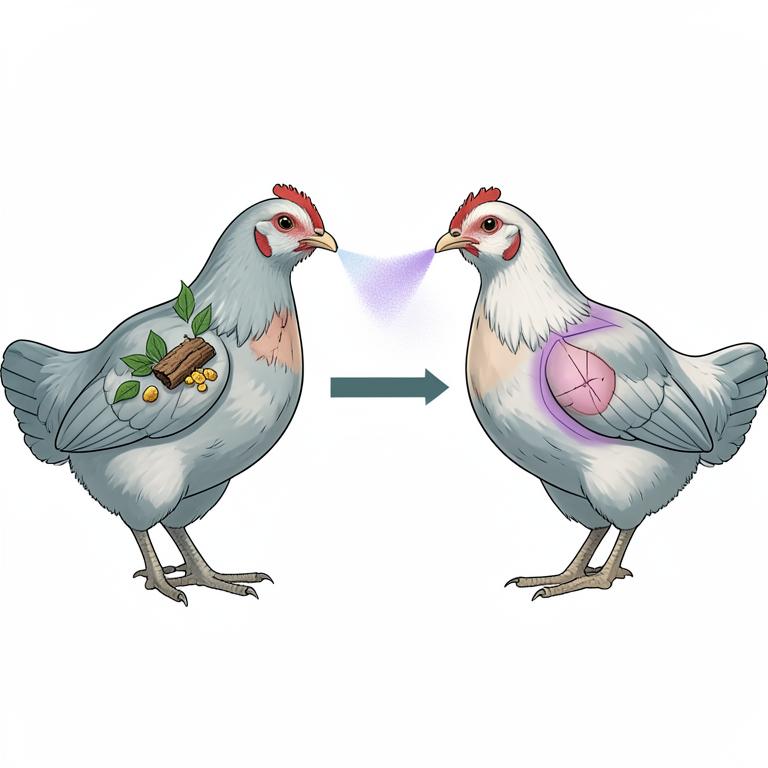 AI-generated conceptual illustration (native poultry birds). It explains the idea and does not show study data.