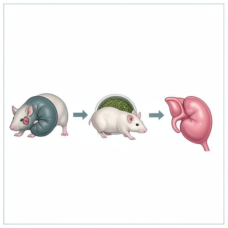 AI-generated conceptual illustration (Sprague-Dawley rats and their kidneys). It explains the idea and does not show study data.